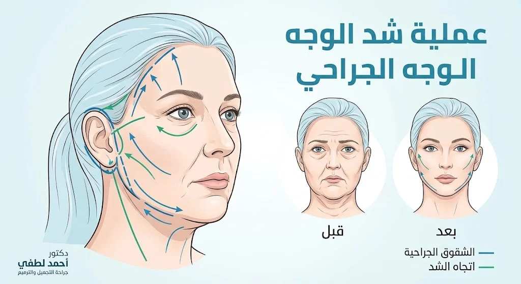 خطوات واسعار عملية شد الوجه الجراحي (الفيس ليفت) مع د. أحمد لطفي