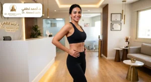 قوام ممشوق ورياضي بعد عملية شفط دهون البطن والخصر بالفيزر في مركز دكتور أحمد لطفي أفضل دكتور تجميل لتنسيق القوام في مصر